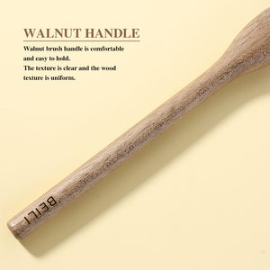 BEILI spazzola singola in legno di noce naturale di lusso per il trucco capelli di donnola di capra naturale di alta qualità pinceau maquillage professionale - Product Image 3