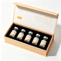 Kit de flacons de peptides personnalisés, 5 flacons de 2 ml/3 ml/5 ml/10 ml avec boîte imprimée personnalisée