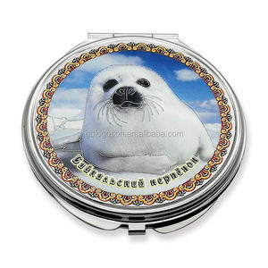 Guyane Souvenir Toucan Perroquet Miroirs De Poche Lumineux Voyage Maquillage Compacts Rond/Carré/Coeur Miroir Fille Voyage Plié Miroirs - Product Image 3