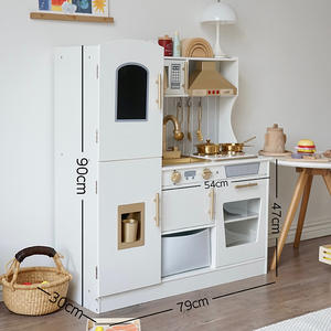 3 Yaş ve Üzeri Çocuklar İçin Büyük Ahşap Oyuncak Mutfak, İlham Verici Rol Yapma Oyuncağı, Çocuklar İçin Rol Yapma Oyuncak Mutfak Seti - Product Image 3