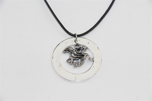 Colliers avec pendentif en argent Antique pour homme et femme, breloque, bijoux de mode, CAMP <span class=keywords><strong>Jackson</strong></span>, demi-sang, cheval volant - Product Image 4