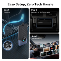 Boîtier AI sans fil CarPlay Android Auto 2-en-1 : Boîtier de streaming intelligent avec Netflix YouTube HDMI pour la vente en gros automobile OEM