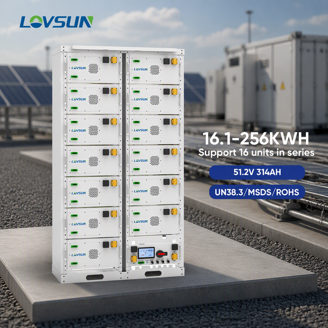 Battery Pack 51.2V 314Ah Solar Batteries High Voltage Stackable 50kWh Home Energy Storage Lithium Battery Pack for Commercial