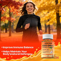 Gummies d'extrait d'ail vieilli naturel sans sucre pour adultes, 7500 mg, OEM ODM, améliorent l'équilibre immunitaire et favorisent le bien-être général