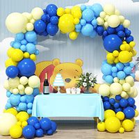 Kit de guirlande de ballons pastel bleu jaune citron Citron Baby Shower Décorations de fête d'anniversaire de mariage