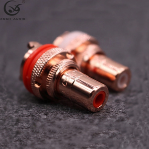 อะแดปเตอร์ RCA แบบ Binding Post ยี่ห้อ <span class=keywords><strong>YIYO</strong></span> XSSH HIFI สำหรับเสียงและวิดีโอ ชุบทองเหลืองสีแดง ทองแดงสีแดง ขนาด 8 มม. ขั้วต่อแบบตัวเมียสำหรับติดตั้งบนตัวเครื่อง - Product Image 3