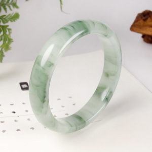 Chinese Ethnic Style Tianshan Cui Natural Gold Vein <b>Jade</b> <b>Bangle</b>-Gift 39587 Natural Tianshan <b>Jade</b> Exquisite Craftsmanship for Aut - Product Image 5