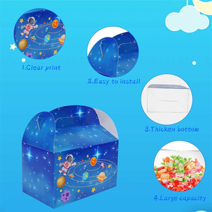 Boîte à cadeaux pour fête à thème <span class=keywords><strong>pizza</strong></span>, boîtes à friandises à thème <span class=keywords><strong>pizza</strong></span> pour enfants, garçons, filles, anniversaire à thème <span class=keywords><strong>pizza</strong></span>, décoration de fête de naissance, fournitures - Product Image 3