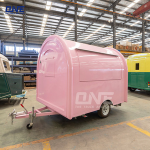 Chariots de restauration colorés approuvés par l'usine, mini-chariot alimentaire rose mignon - Product Image 1