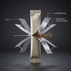 Bolsa de Embalaje de Plástico Mylar Pequeña con Sellado de 3 Lados, Bolsa Plana Desechable de Papel de Aluminio para Empacar Café y Té - Product Image 3