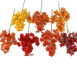 Branches décoratives artificielles <span class=keywords><strong>en</strong></span> feuilles d'érable, feuillage réaliste d'<span class=keywords><strong>automne</strong></span>, <span class=keywords><strong>en</strong></span> plastique pour aménagement paysager et création d'arbres extérieurs - Product Image 4