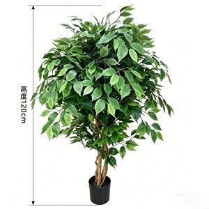 Wholesale Artificial Ficus Tree Banyan <b>Plant</b> Indoor Outdoor UV Protected Greenery for Home Office Garden Decor - Product Image 2