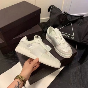 Fashion Genuine <b>Leather</b> Patchwork <b>Trainers</b> Sneakers Runway Wedges Round Toe Men Loafers Flats Luxury Designer <b>Women</b> Casual Shoes - Product Image 4