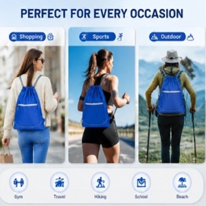Custom <b>Drawstring</b> <b>Bags</b> Vietnam Factory Direct Sales Printed Logo Outdoor Sport Pouch <b>Bag</b> For Supermarket Shopping Storage <b>Bags</b> - Product Image 4