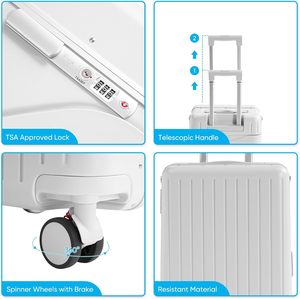 Matériel PC portable 20/22/24 pouces <span class=keywords><strong>valise</strong></span> d'embarquement <span class=keywords><strong>valise</strong></span> à roulettes parent-enfant <span class=keywords><strong>avec</strong></span> bagages de transport et siège bébé pour voyage - Product Image 3