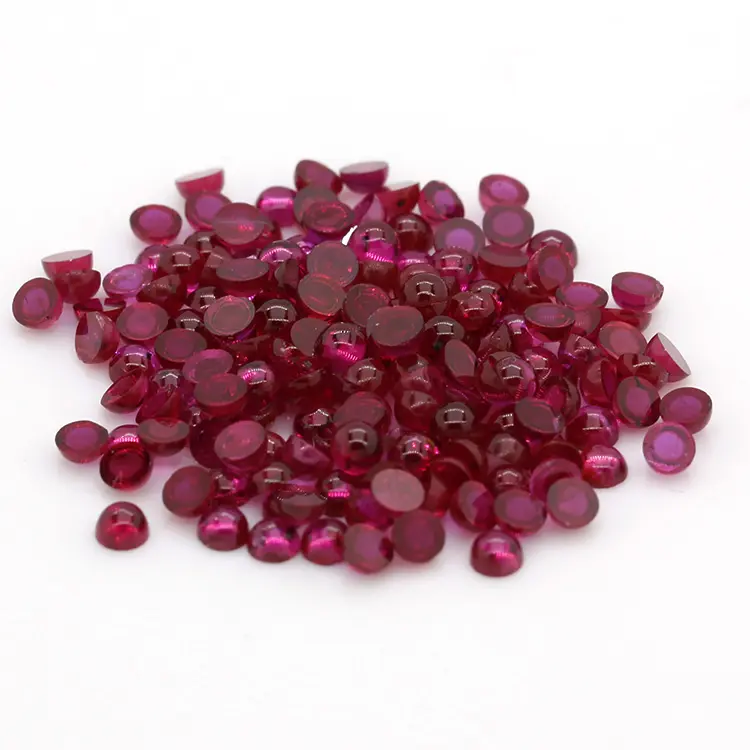 Hochwertige No Crack Natural Loose Edelstein Ruby Plain Cabochon 2,0mm für die Schmuck herstellung