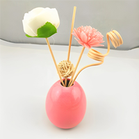 Vente en gros de bâtons de diffuseur d'anche en céramique de fleur bouteille de parfum ensemble de diffuseur de parfum de maison de luxe avec boîtes d'emballage