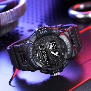 SMAEL 8063 <span class=keywords><strong>Orologio</strong></span> <span class=keywords><strong>da</strong></span> <span class=keywords><strong>Polso</strong></span> Intelligente <span class=keywords><strong>da</strong></span> <span class=keywords><strong>Uomo</strong></span>, <span class=keywords><strong>Orologio</strong></span> <span class=keywords><strong>Digitale</strong></span> Sportivo di Lusso, Resistente all'Acqua, con Allarme e Cronometro Luminoso - Product Image 6