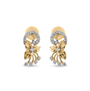Vintage Inspired <b>Long</b> Leaf Pattern <b>Earrings</b> For Women Ideal For Weddings Parties Or Casual Daily Wear From India - Product Image 2