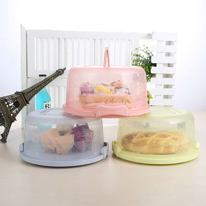 26*22*12,5 cm Kunststoff Runde Kuchen behälter Dessert behälter Abdeckung Fall Cupcake Carrier Server Aufbewahrung sbox Kuchen Zubehör - Product Image 4