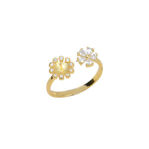 Anneau ouvert en argent S925, fleur, réglable, porte-bague 5-6, accessoires de bijoux en perles DIY, 108 outils et équipements de bijouterie - Product Image 5