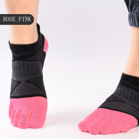 Chaussettes de sport à cinq doigts Tube court Hommes et femmes Outdoor Professional Running Fitness Split Toe Socks