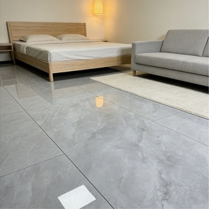 <span class=keywords><strong>Carrelage</strong></span> en porcelaine poli 600x1200mm, aspect marbre <span class=keywords><strong>gris</strong></span>, pleine masse émaillée, moderne, résistant aux acides, pour espaces commerciaux, salles de bain et villas - Product Image 3