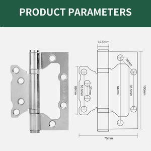 Bisagra Empotrada 2BB y Bisagra de Puerta 4BB Personalizadas por Fabricante OEM para Puerta de Madera con Diseño Moderno de Hierro - Product Image 6