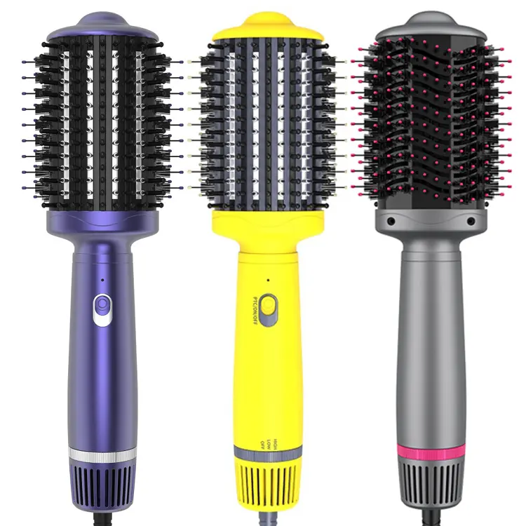 Cepillo secador 3 en 1 de pelo un-étape souffler brosse sèche-cheveux et volumateur air chaud brosse spin sèche-cheveux brosse 2022