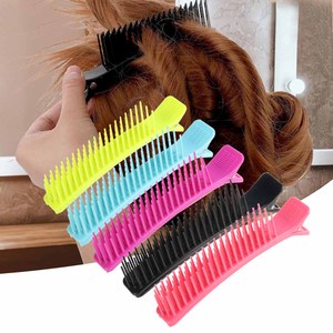 Multi-Functional <strong>Fashion</strong> Plastic Ironing Dyeing Tool for Salon Use Hair Clip <strong>Comb</strong> Bangs Positioning No Trace Partitioning - Product Image 5