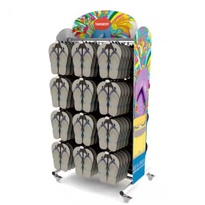 Présentoir à pantoufles personnalisé de haute qualité pour salle d'exposition, magasins de chaussures à domicile, fabriqué en acier, plastique, métal, acrylique, image de l'entreprise unifiée - Product Image 2