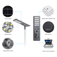 IP65 tout en un lampadaire solaire 8000 lumens installation de 8 à 9 mètres avec fonction de temps/télécommande/capteur en option utilisant dans la ville du parc