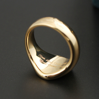 MaiYi Maßgefertigter 9K 12K 14K 18K Gold Blanko Gravierter Ring Herren Blanko Schlichter Siegelring