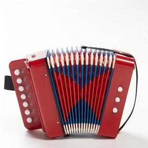 Mini accordéon 2 basses 7 touches en plastique ABS coloré, instrument de musique pour enfants, jouet accordéon pour débutants, éducation musicale - Product Image 4