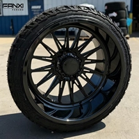 FANXI Enjoliveurs centraux brillants vierges 20x10 22x10 22x12 24x12 24x14 26x14 26x16 pour jantes forgées 8x170 8x6.5 8x180 pour camion Super Duty