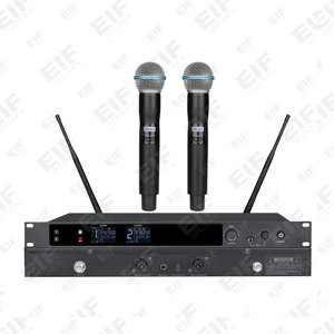 ระบบไมโครโฟนไร้สายแบบสองช่องสัญญาณ BD-26 ชุดไมค์แบบมือถือ UHF พร้อมหน้าจอดิจิตอล สำหรับการแสดงบนเวที การพูด และคาราโอเกะ - Product Image 1