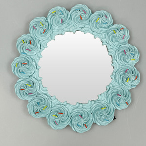 क्रीम केक मेकअप दर्पण एकल पक्ष राल दर्पण राजकुमारी डेस्कटॉप मेकअप रचनात्मक मेकअप दर्पण अनुकूलन - Product Image 3