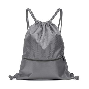 Original Custom Logo Gym Sport Drawstring Bag Promotional Gift Sublimation Nylon Polyester Drawstring <b>Backpack</b> with Zipper - Product Image 5