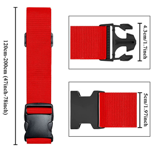 Sabuk bagasi nilon portabel, sabuk bagasi nilon kualitas tinggi yang dapat disesuaikan dengan tali kain gesper pelepasan cepat - Product Image 3