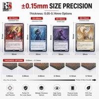 Protège-cartes d'anime personnalisés en polypropylène, imprimés numériquement, 12+ couleurs vives, finition mate, archivables, pour decks TCG, cadeau, étanches