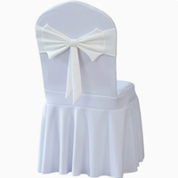 Nœud de chaise en spandex pour décoration de mariage avec nœud papillon préformé, idéal pour banquets, anniversaires, événements et fêtes.