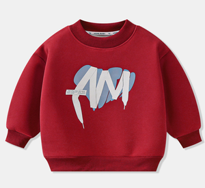 เสื้อสเวตเตอร์สำหรับเด็ก, เสื้อสเวตเตอร์คอกลมไม่มีฮู้ดผ้าฟลีซหนาพิมพ์ลายดอกไม้ฤดูใบไม้ร่วงฤดูหนาว - Product Image 6