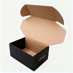 Custom Black Recycling <b>Paper</b> Box Low Price Custom Packaging with Stamping Printing Supports Personalization - Product Image 2
