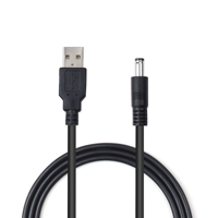 Câble d'alimentation USB mâle vers DC 5.5x2.1mm 12V avec matériau PVC, garantie 12 mois pour ordinateur et appareil photo