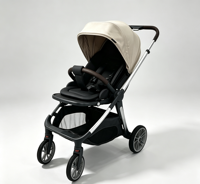 Poussette pliable légère Ningbo Youbei, design pratique, noire et personnalisable pour les voyages de bébé