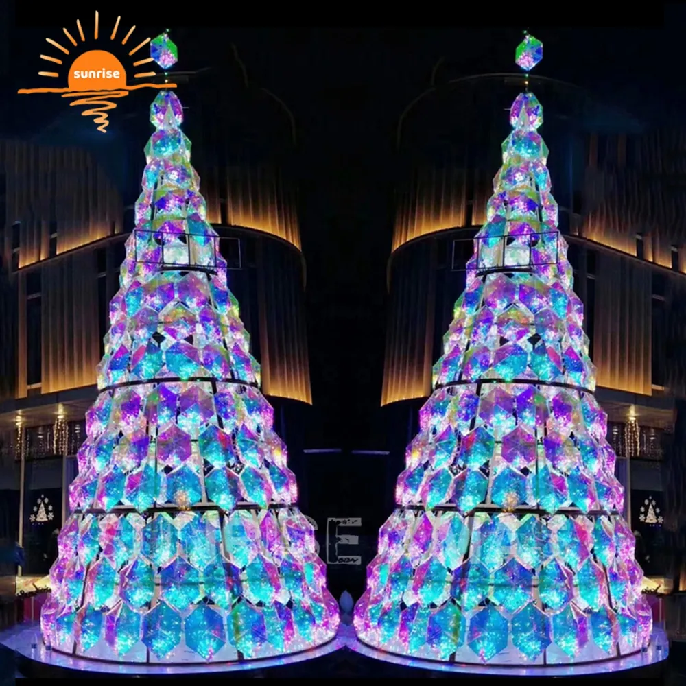 Cornice artificiale gigante albero di natale ornamento decorazione 6 metri metallo alba telaio in acciaio e luce LED grande albero di natale CN;ZHE