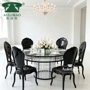Sillas de plástico negro tallado para salón de banquetes de nuevo diseño para eventos bodas - Product Image 4