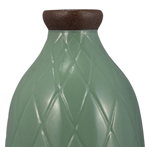 Vaso in ceramica con motivo a quadri per l'arredamento del soggiorno e vaso decorativo per fiori per la camera da letto - Product Image 4