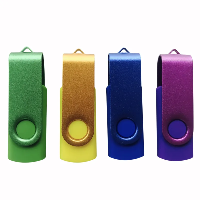 Custom Logo Swivel Metal Usb 3.0 Flash Pen Drives Colorful USB Memory Stick 4GB 16GB 32GB