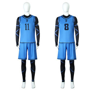 Maillot de football <span class=keywords><strong>Blue</strong></span> <span class=keywords><strong>Lock</strong></span>, vêtements de sport, <span class=keywords><strong>anime</strong></span>, costume de cosplay Isagi Yoichi, Hyoma Chigiri, Meguru Bachira, combinaisons, gilets, shorts - Product Image 5